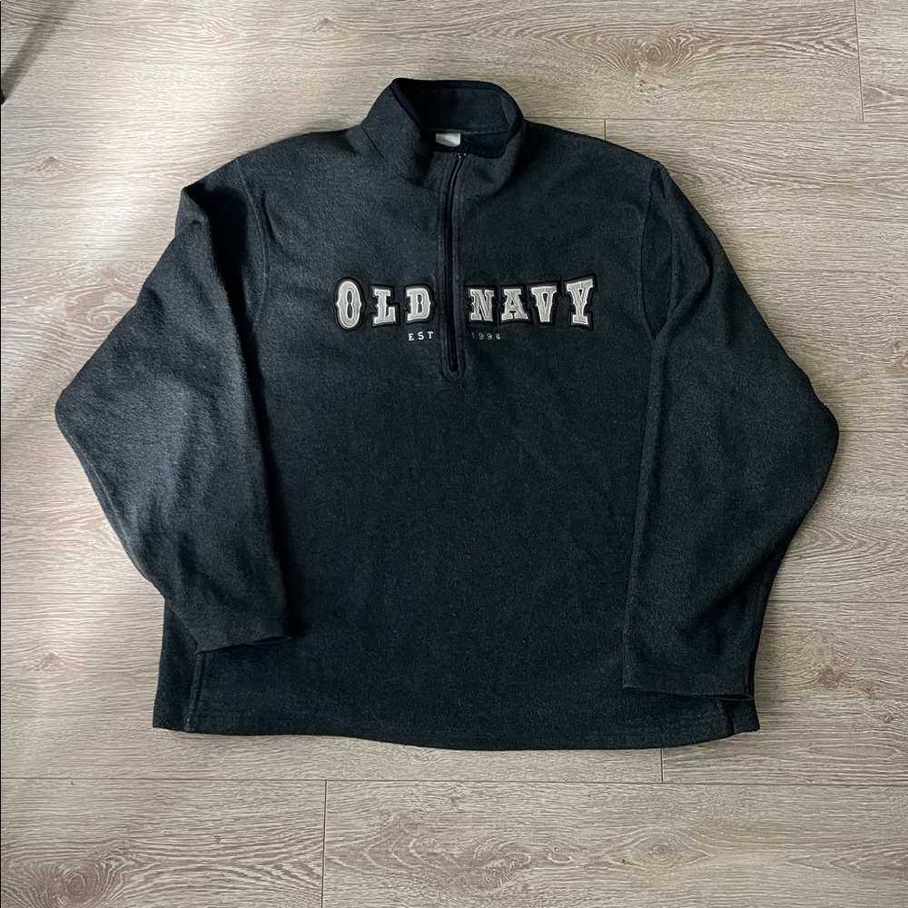 Vintage Old Navy Charcoal Half-Zip Sweatshirt XXL